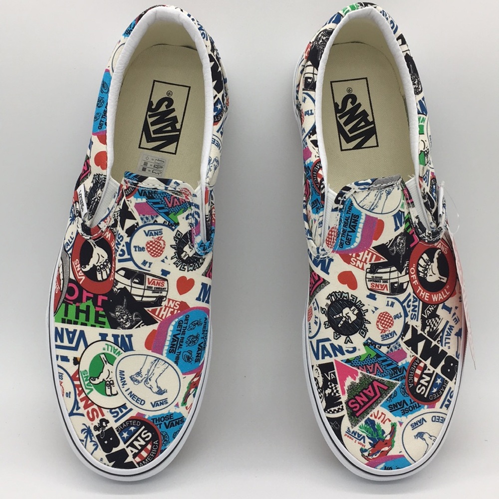 Vans WMNS Classic Slip-On Vans Mash Up Sticker Sneakers - Picture 7 of 16
